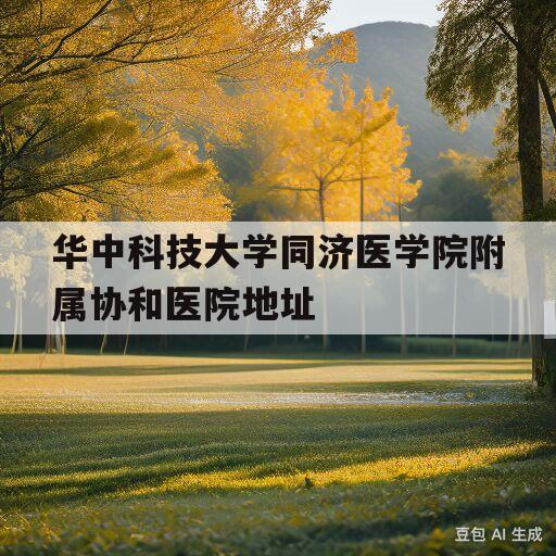 华中科技大学同济医学院附属协和医院地址